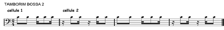 Le tambourim 2 dans la bossa nova